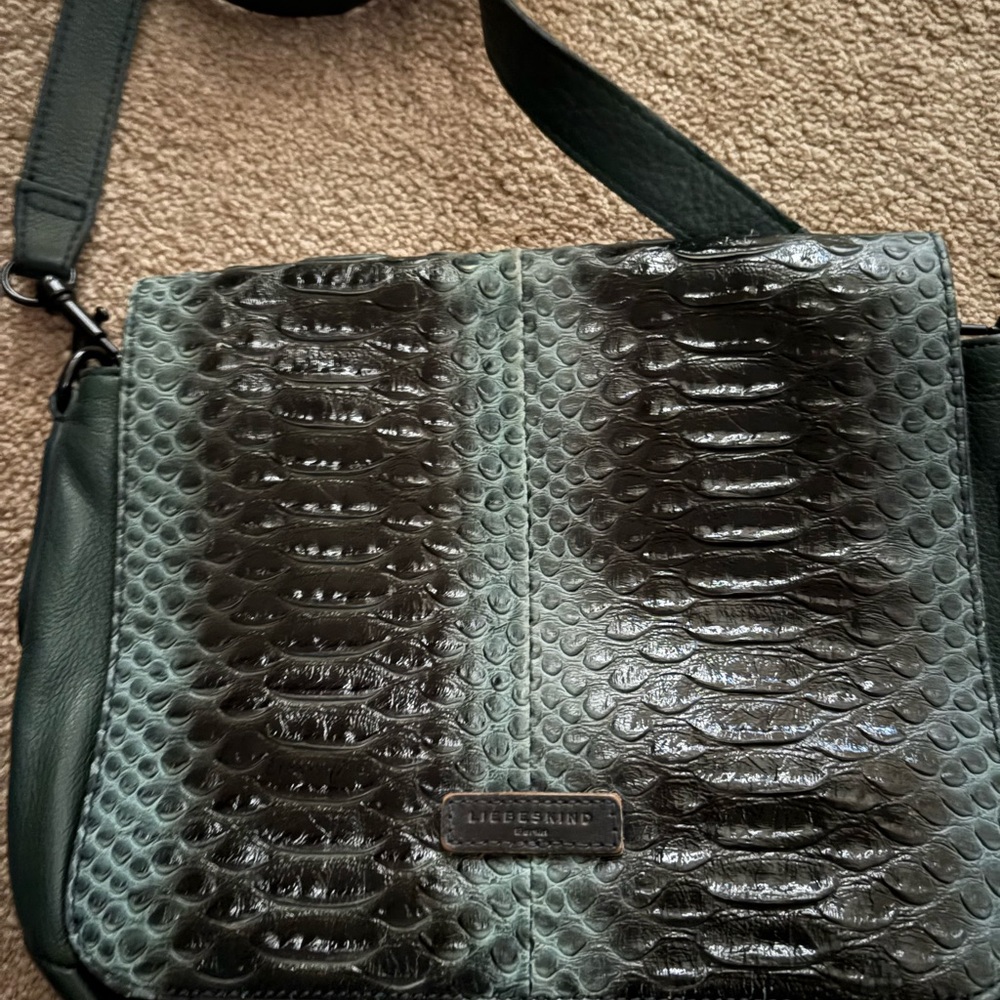 Liebeskind Python-Embossed Leather Crossbody Bag. - image 2